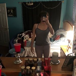 Blue and white stripe tank top